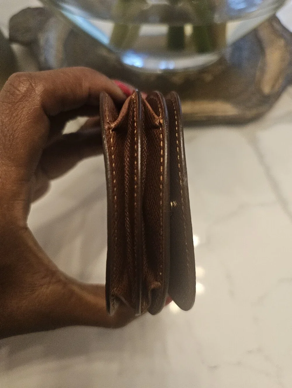 Vintage Louis Vuitton Monogram Coin Pouch - Brown & Gold - Picture 4 of 8